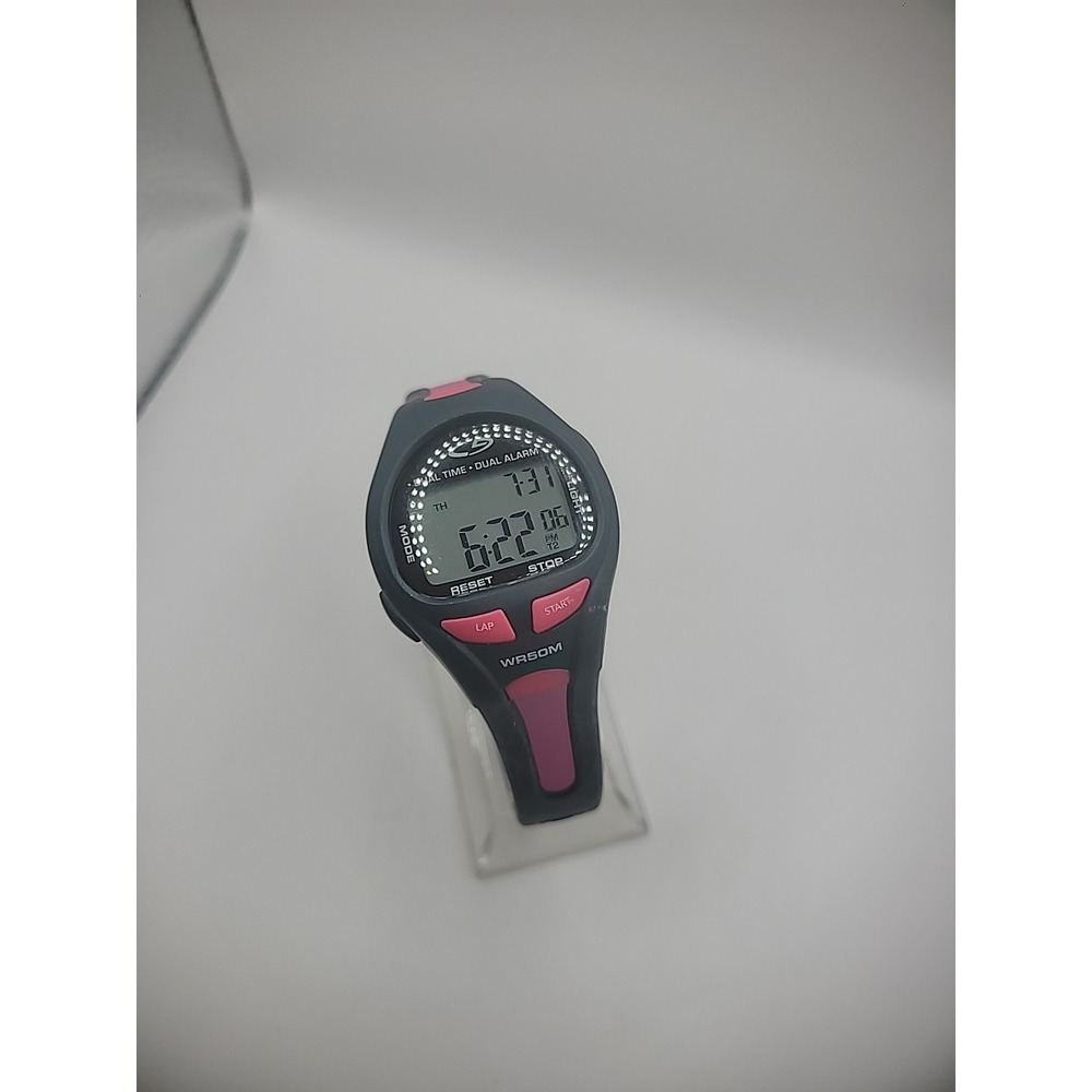 Vintage CG Sports Watch Womens Gray Pink Digital 38636TC9 A126